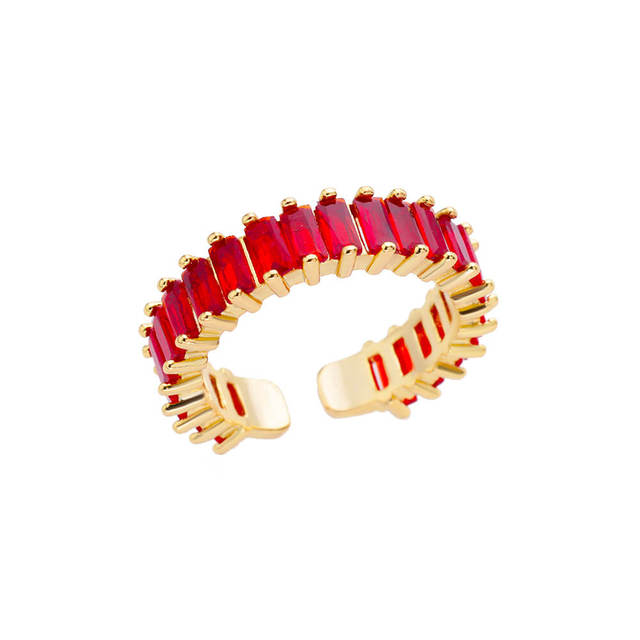 Cherry Red Diamante Jewel Ring